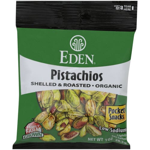 EDEN FOODS: Pistachios Pocket Snacks Organic 1 oz (Pack of 5) - Nuts - EDEN FOODS