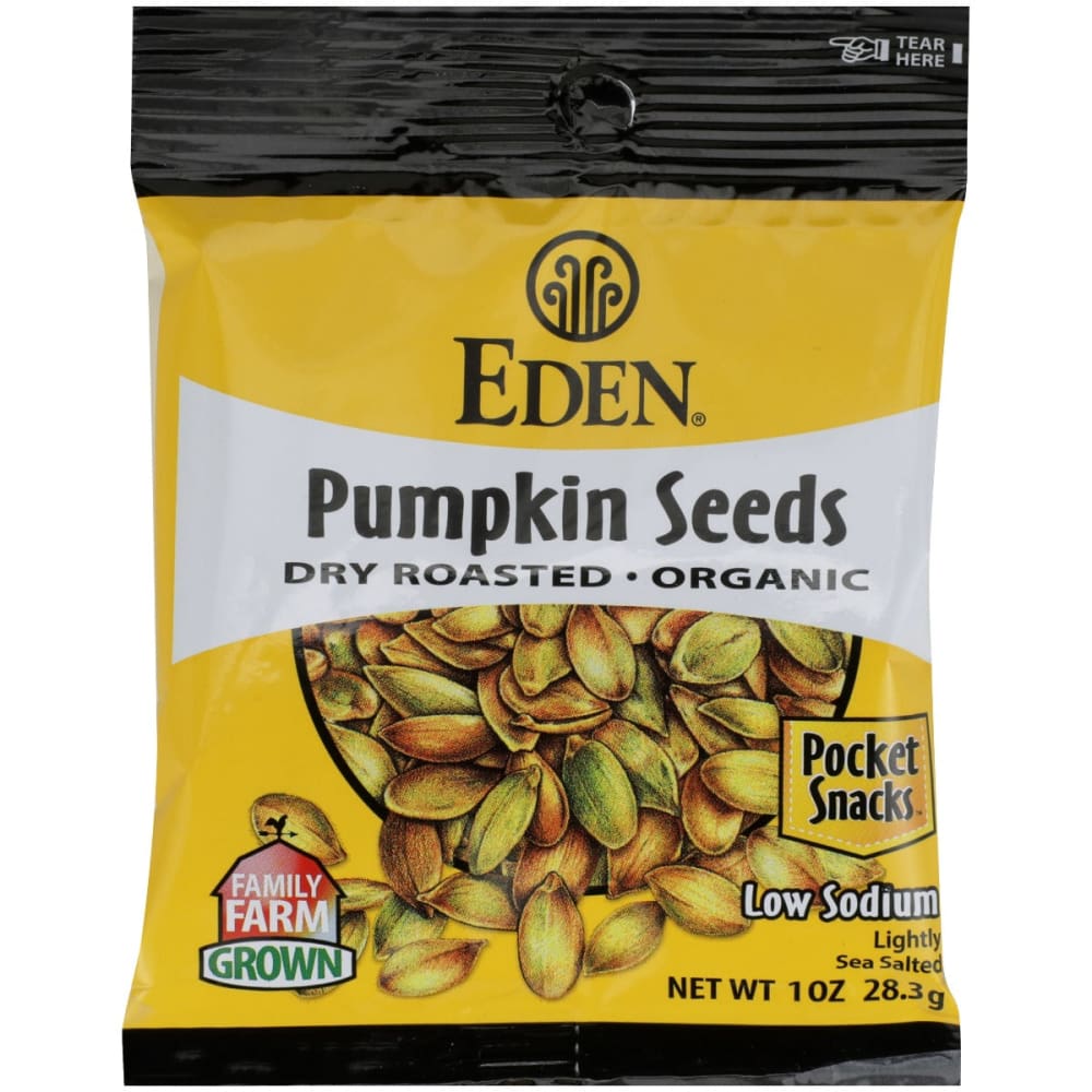 EDEN FOODS: Pocket Snack Pumpkin Seed Roasted 1 oz - Grocery > Snacks > Nuts > Seeds - EDEN FOODS