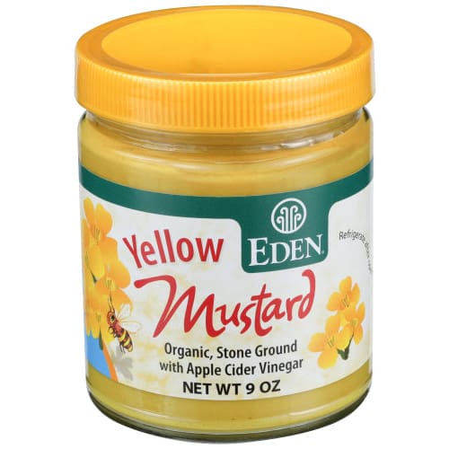 EDEN FOODS: Yellow Mustard Glass Jar 9 OZ (Pack of 5) - EDEN FOODS