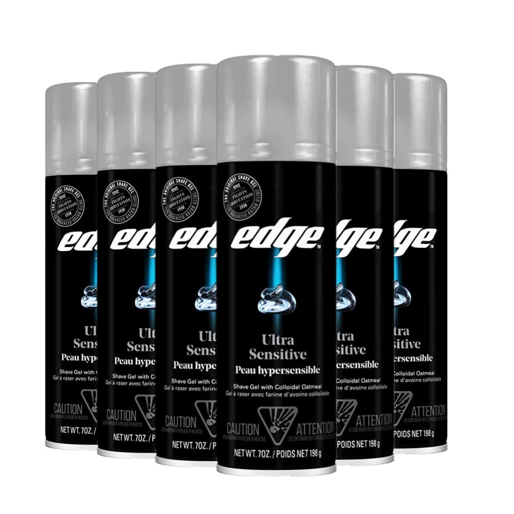 Edge Ultra Sensitive Skin Unscented Shaving Gel 7 oz - 6 Pack - Shaving Cream - Edge