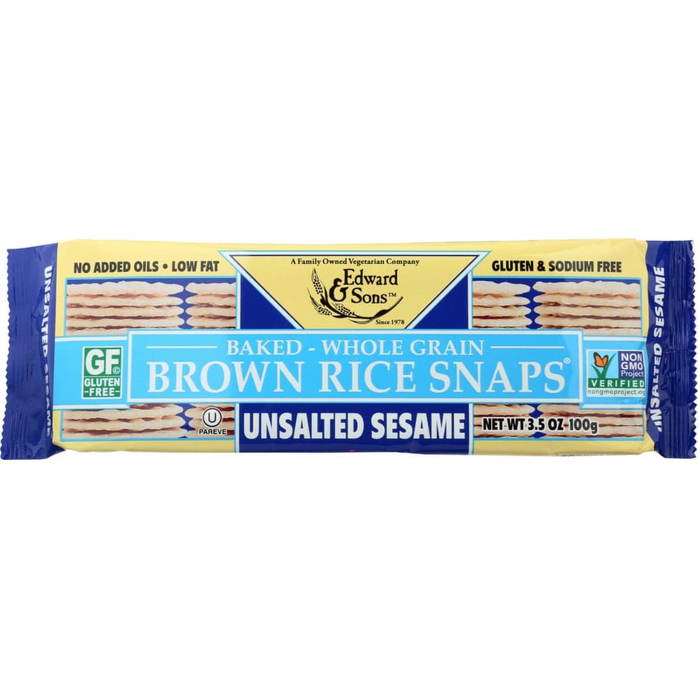 EDWARD & SONS EDWARD & SONS Ricesnap Sesame Unsalted, 3.5 oz