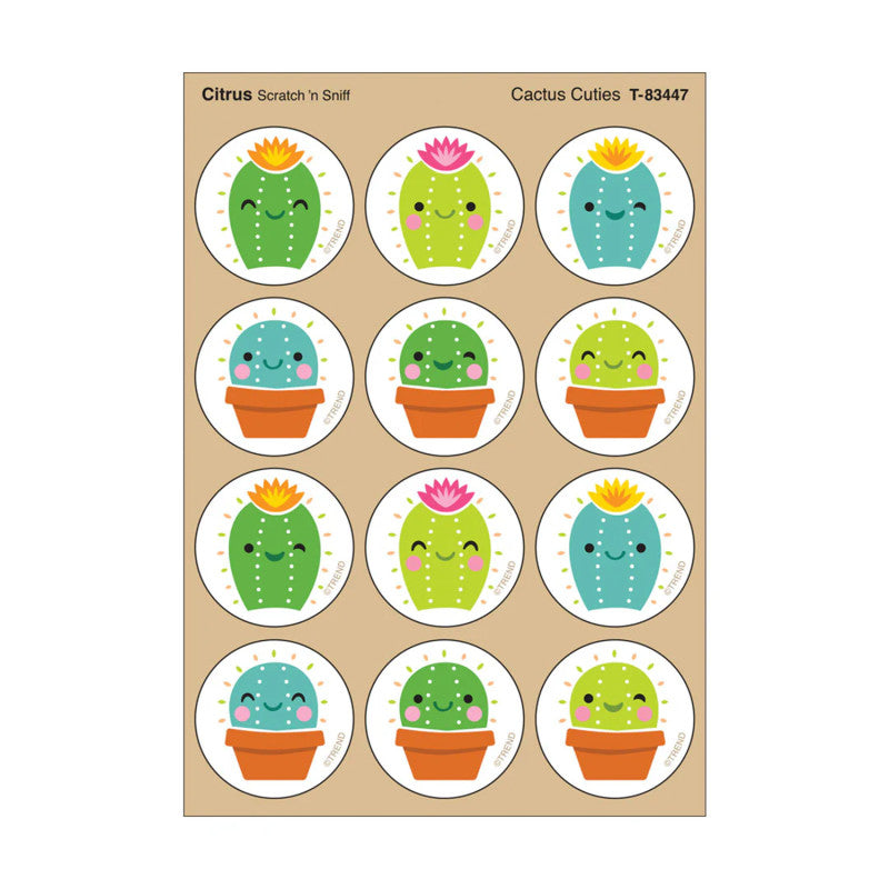 Stinky Stickers Citrus Scent Cactus Cuties (Pack of 12)