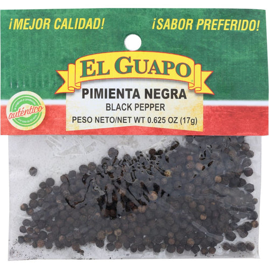 EL GUAPO: Whole Black Pepper 0.63 oz (Pack of 6) - Grocery > Cooking & Baking > Extracts Herbs & Spices - EL GUAPO