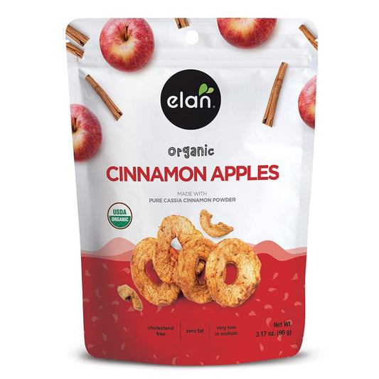 ELAN: Organic Cinnamon Apples 3.2 oz (Pack of 5) - Fruit Snacks - ELAN