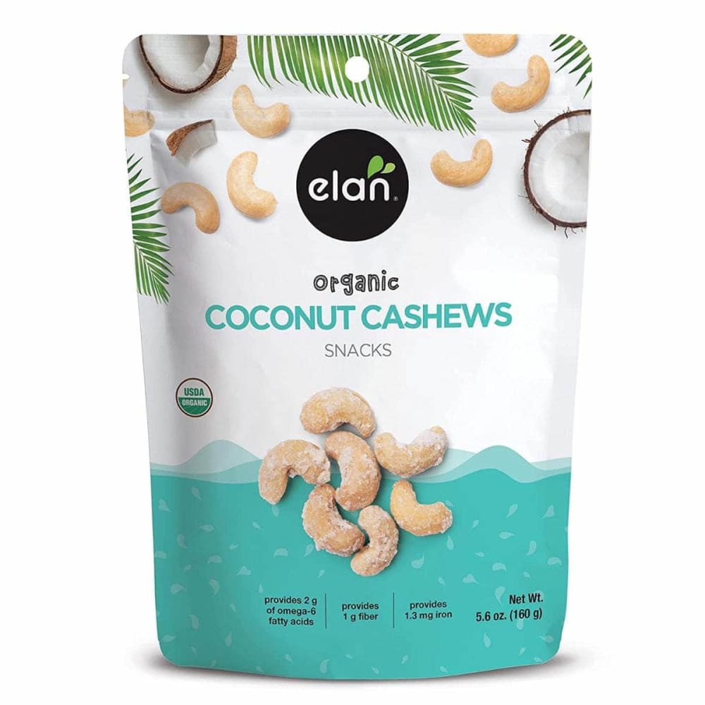 ELAN Grocery > Snacks > Nuts ELAN: Organic Coconut Cashews, 5.6 oz