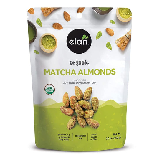 ELAN: Organic Matcha Almonds 5.6 oz (Pack of 4) - Nuts - ELAN