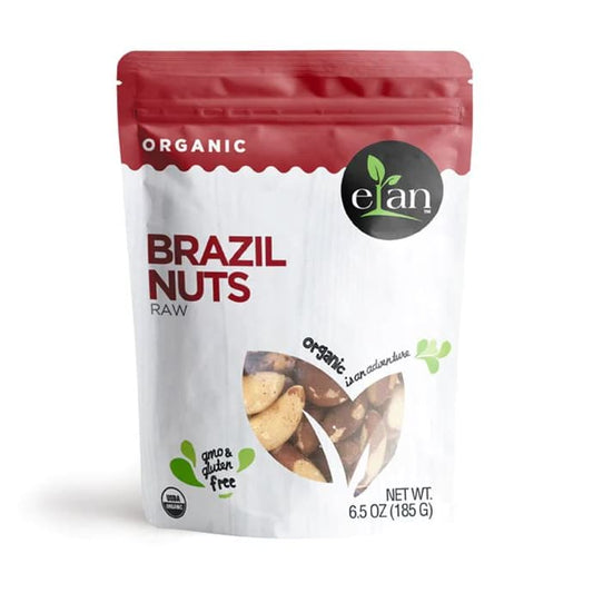 ELAN: Organic Raw Brazil Nuts 6.5 oz (Pack of 4) - Nuts - ELAN