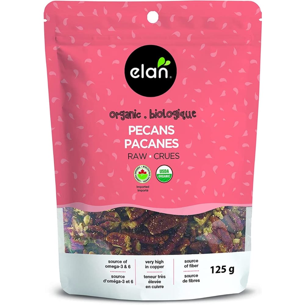 ELAN: Organic Raw Pecans 4.4 oz (Pack of 4) - Nuts - ELAN