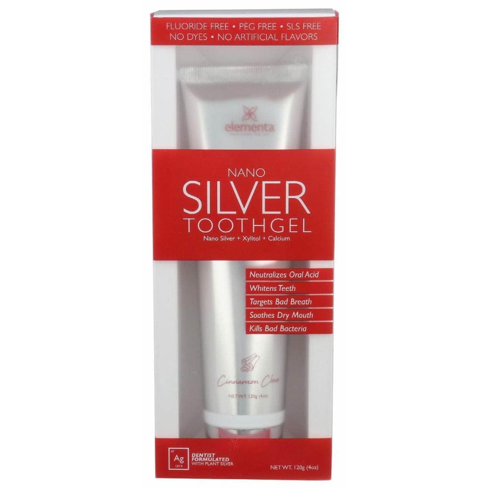 ELEMENTA SILVER Elementa Silver Nano Silver Tooth Gel Cinnamon Clove, 4 Oz