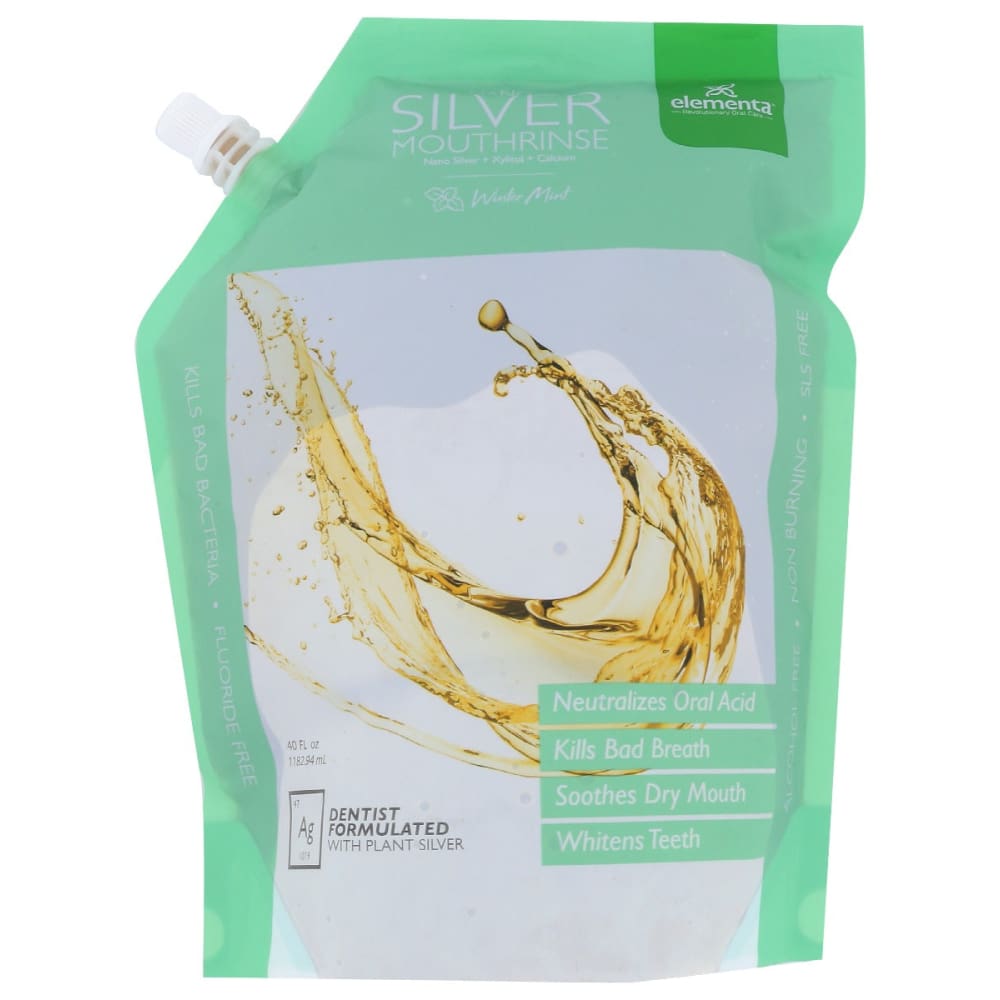 ELEMENTA SILVER: Rinse Mouth Refill Winter Mint 40 fo - ELEMENTA SILVER