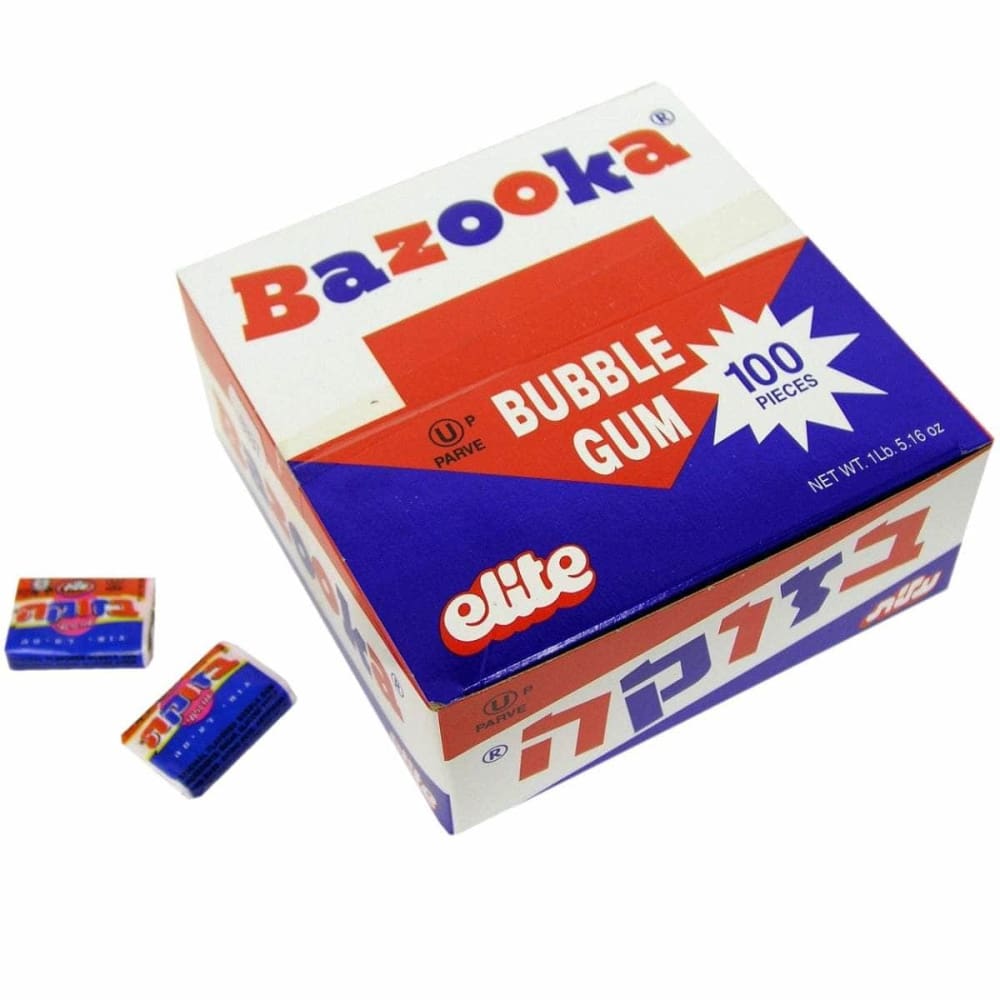 ELITE ELITE Strawberry Bazooka Bubble Gum 100Pc, 5.16 oz