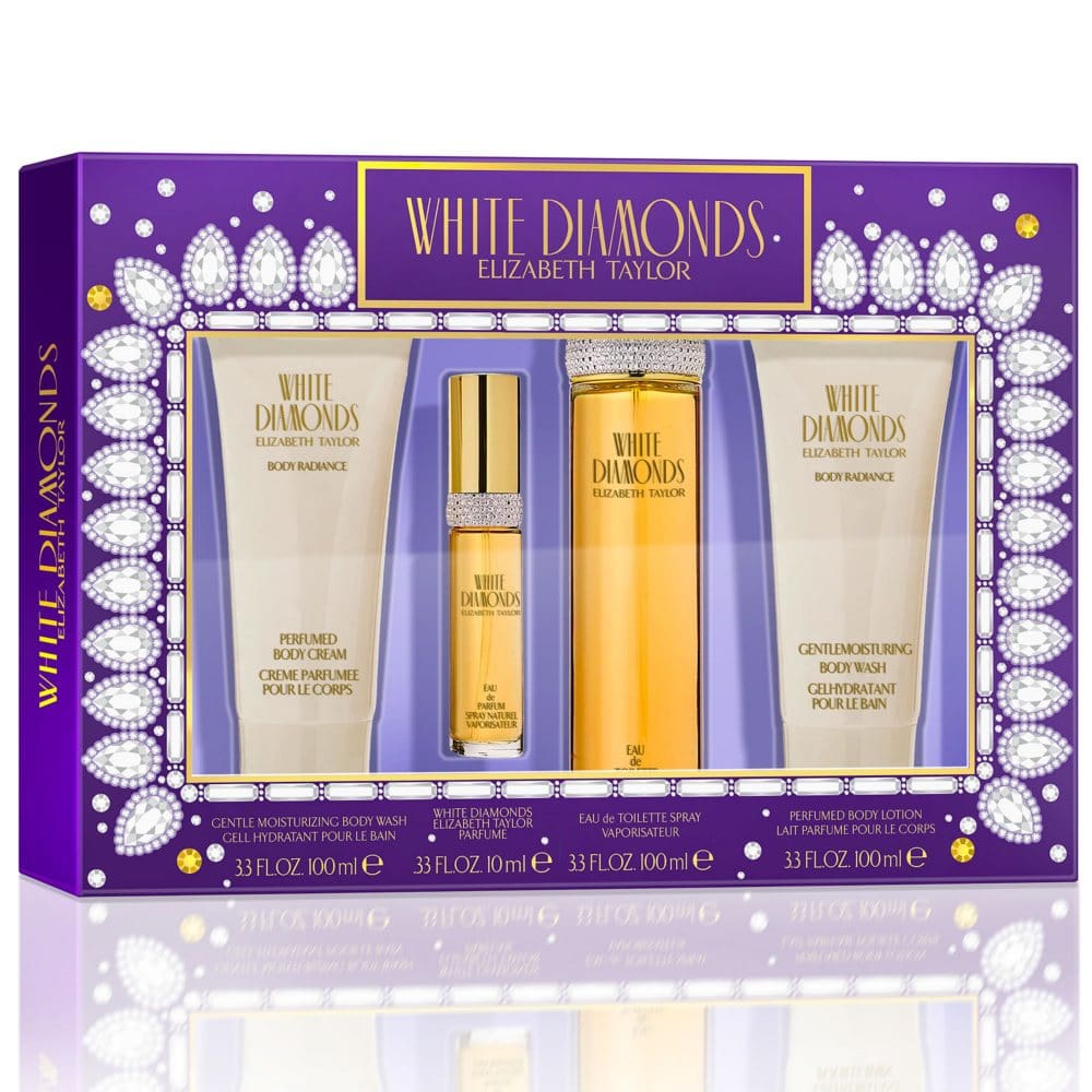 Elizabeth Taylor White Diamonds for Women Fragrance 4 Piece Gift Set - Luxury Beauty - Elizabeth