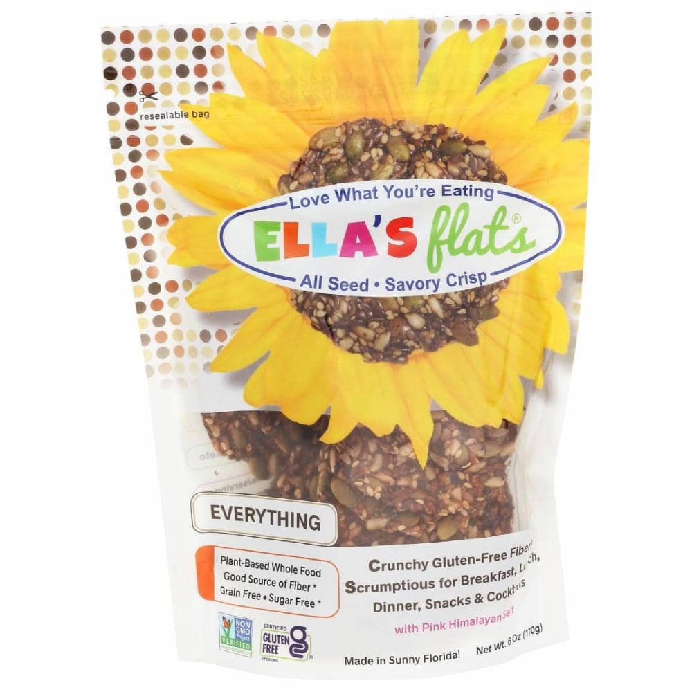 ELLAS FLATS Grocery > Snacks > Crackers ELLAS FLATS: Everything All Seed Savory Crisp, 6 oz