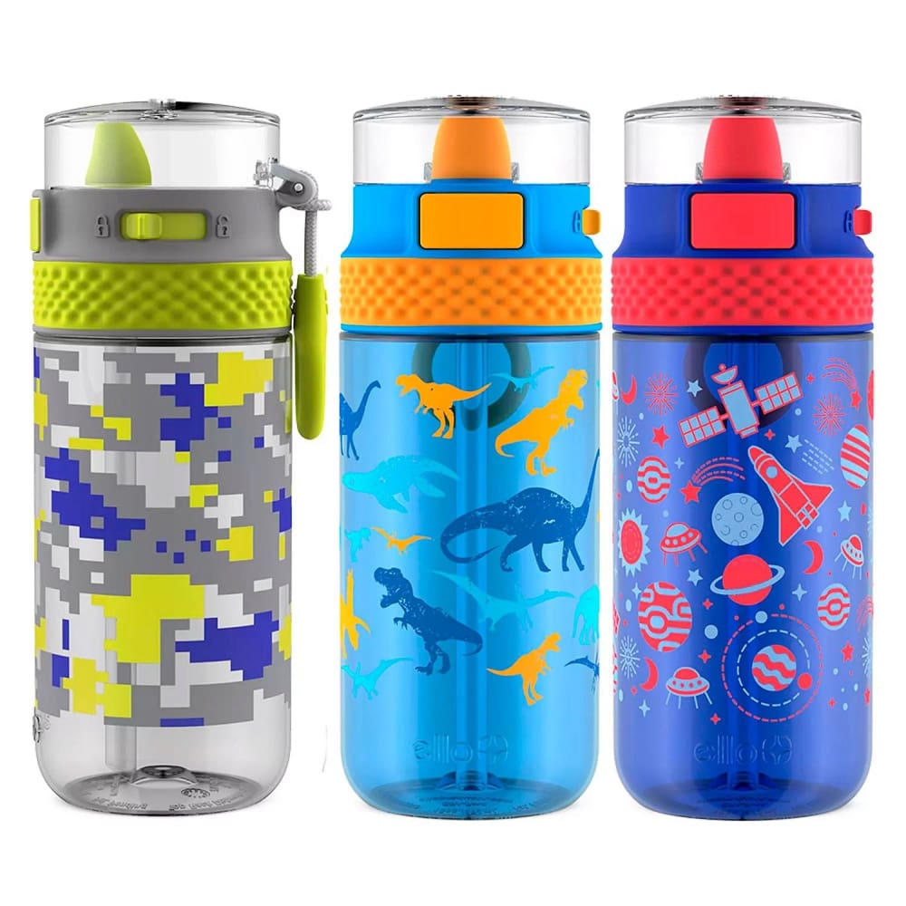 Ello Stratus 16oz Tritan Water Bottle Assorted Colors - 3 Pack - 16 Oz - Drinkware - Ello