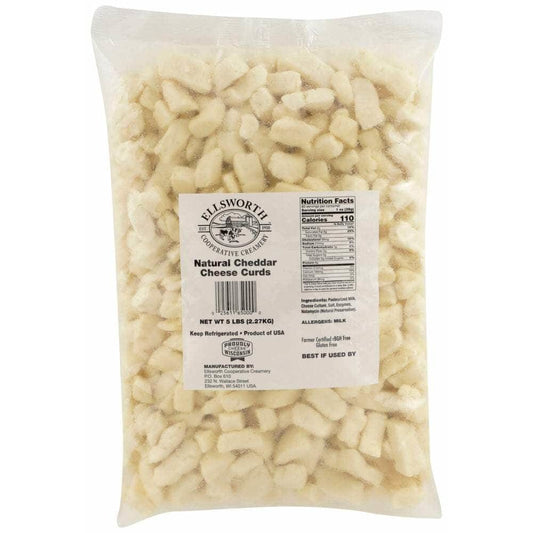 Ellsworth Ellsworth Natural White Cheddar Cheese Curds, 5 lb
