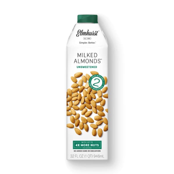 Elmhurst Naturals Elmhurst Unsweetened Milked Almonds, 32 oz