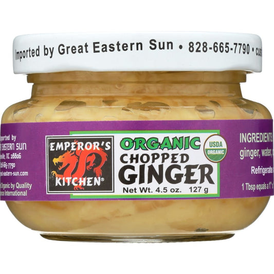 EMPERORS KITCHEN: Ginger Chopd Empr Ktcn Org 4.5 OZ (Pack of 4) - Grocery > Cooking & Baking > Extracts Herbs & Spices - EMPERORS KITCHEN