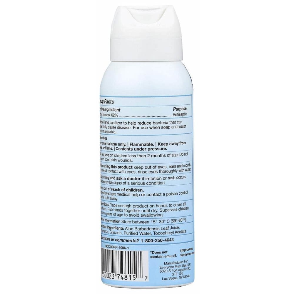 EMU Beauty & Body Care > Soap and Bath Preparations > Hand Sanitizers EMU Sea Salt Hand Sanitizer Mist, 2.2 oz