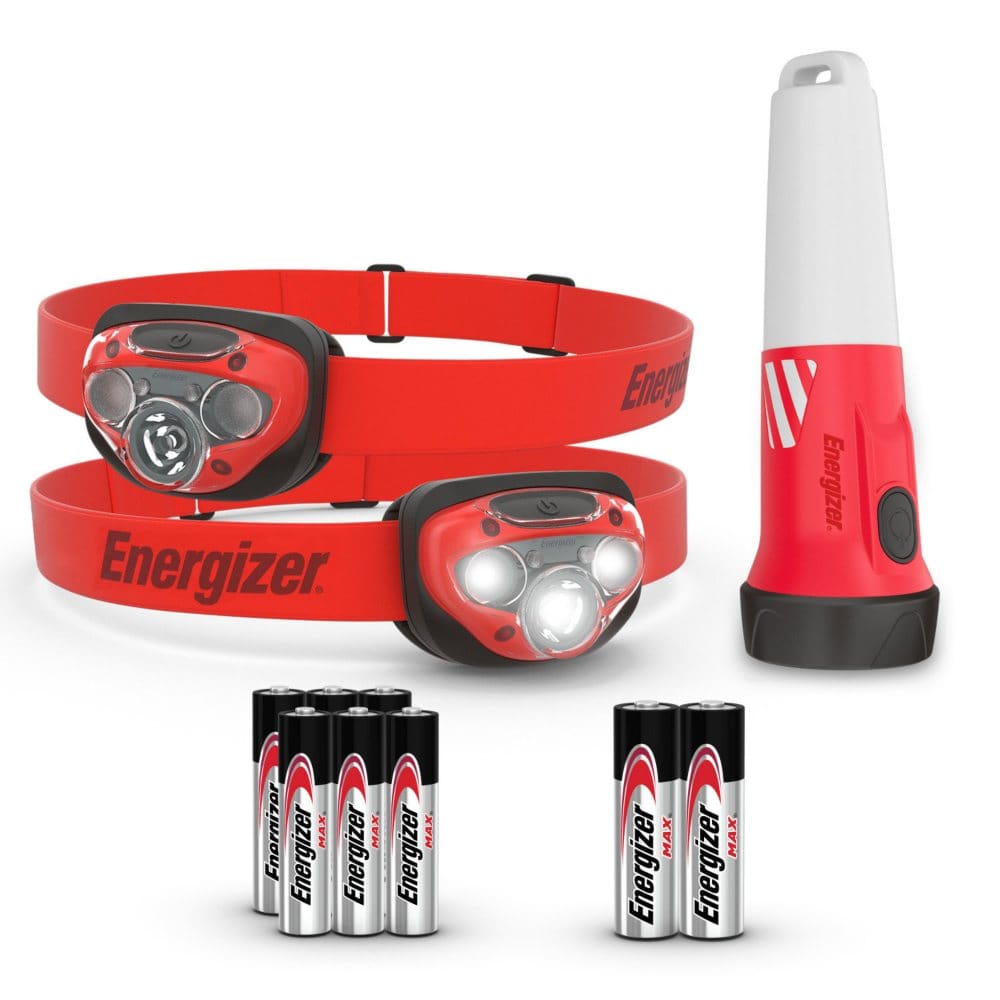 Energizer Storm Prep Light Combo Kit 2 LED Headlamps + LED Flashlight + Batteries - Batteries - Energizer