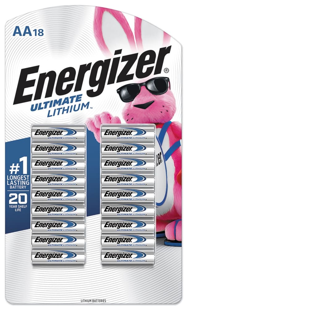 Energizer Ultimate Lithium AA Batteries Double A Batteries 18 ct. - Energizer