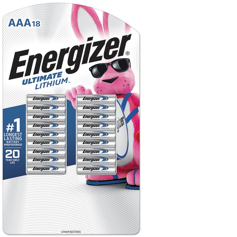 Energizer Ultimate Lithium AAA Batteries Triple A Batteries 18 ct. - Energizer