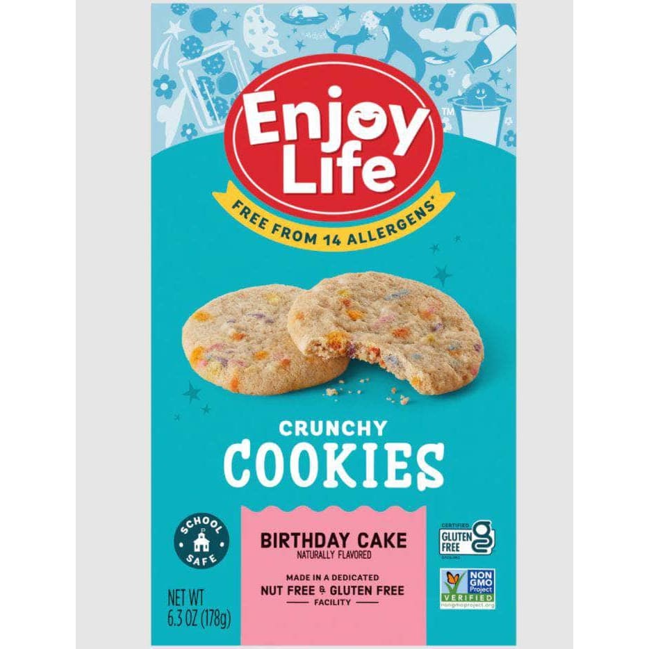 ENJOY LIFE Grocery > Snacks > Cookies ENJOY LIFE: Birthday Cake Crunchy Cookies, 6.3 oz