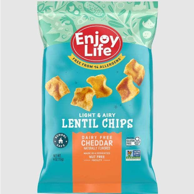 ENJOY LIFE Grocery > Snacks > Chips ENJOY LIFE: Cheddar Lentil Chips, 4 oz