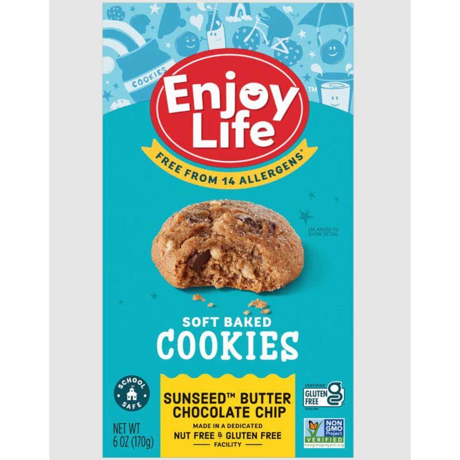 ENJOY LIFE Grocery > Snacks > Cookies ENJOY LIFE: Sunseed Chocolate Chip Soft Baked Cookies, 6 oz