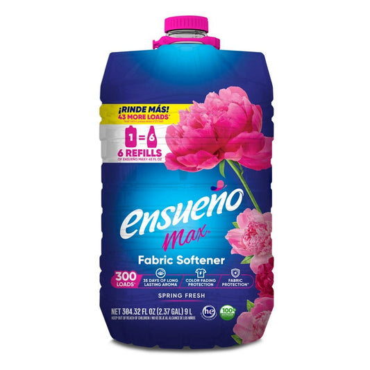 Ensueño Max Liquid Fabric Softener Spring Fresh Scent (304 fl. oz. 300 loads) - Laundry Supplies - ShelHealth