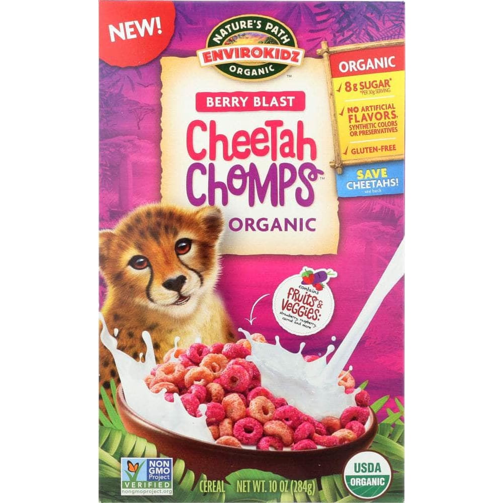 Natures Path Envirokidz Organic Cereals Kids Cheetah Organic, 10 oz