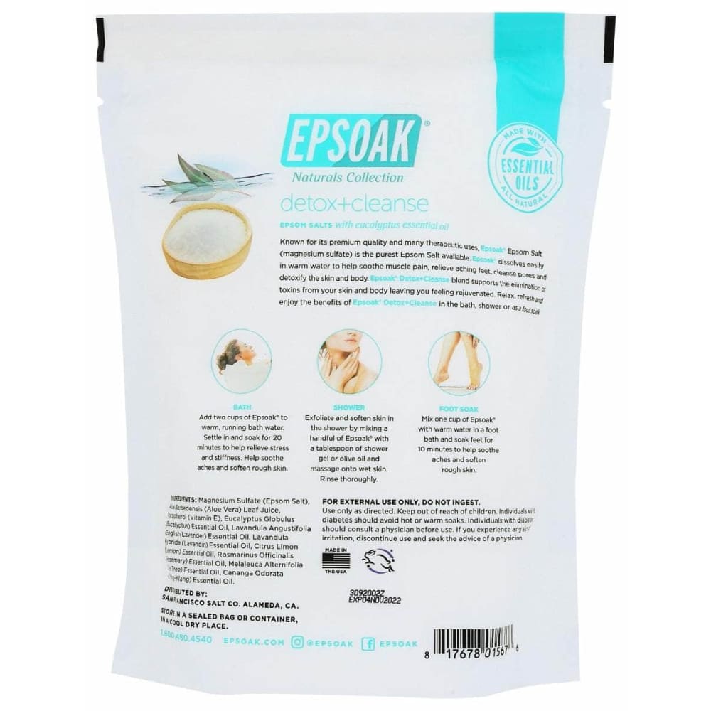 EPSOAK Bath & Body > Bath Products EPSOAK: Detox Plus Cleanse Epsom Salts Bath Salt, 2 lb