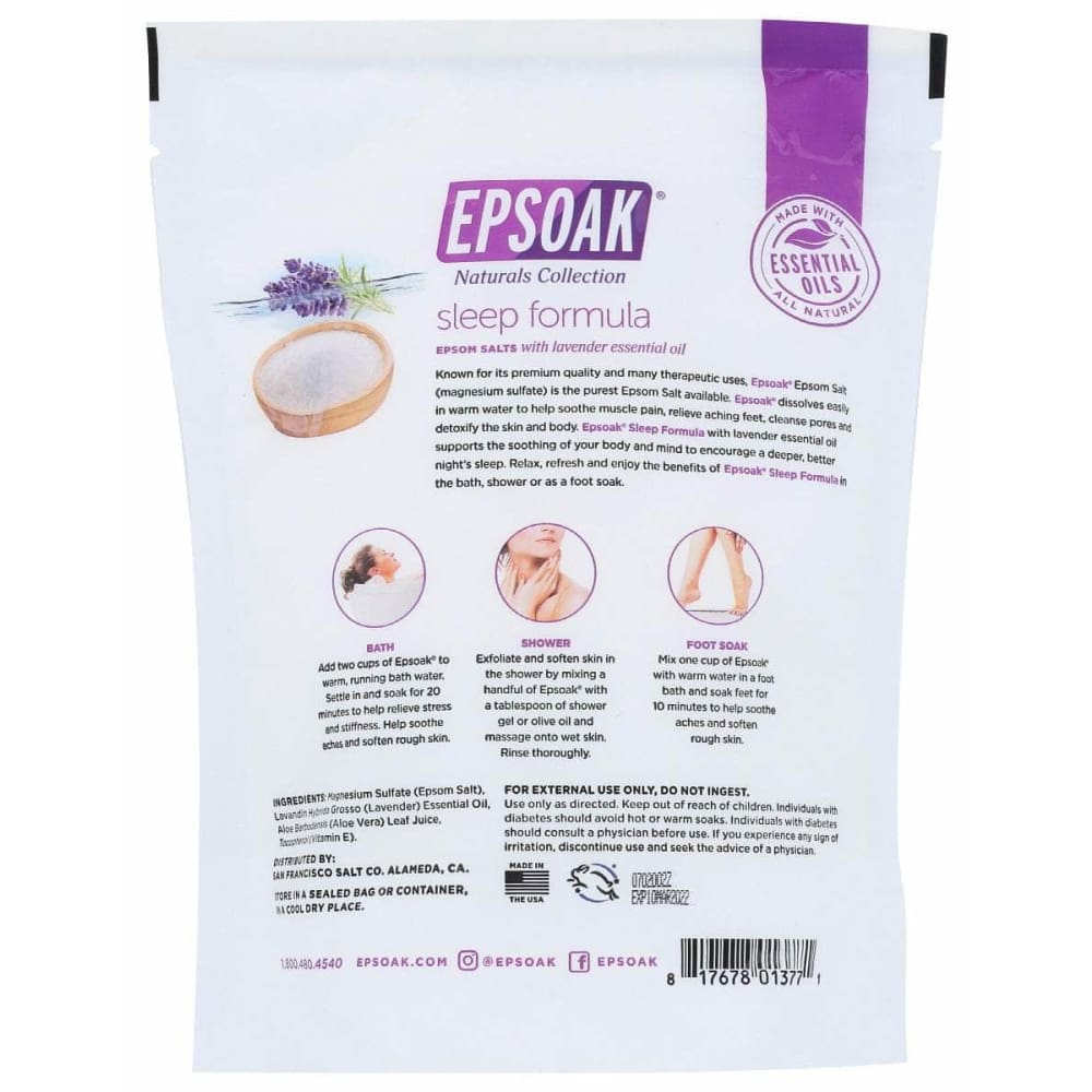 EPSOAK Bath & Body > Bath Products EPSOAK: Sleep Formula Epsom Salts Bath Salt, 2 lb