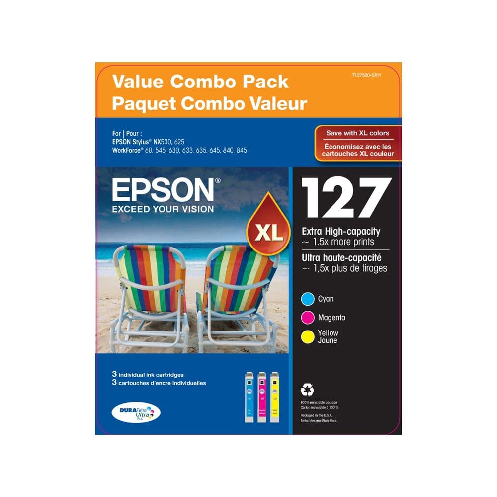 Epson DuraBrite 127XL Ink Cartridges Color Multi-Pack - Ink Cartridges - Epson