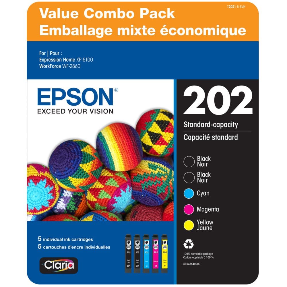 Epson T202 Standard Capacity Ink Cartridge Clubpack 2 Black & Cyan/Magenta/Yellow - Ink Cartridges - Epson