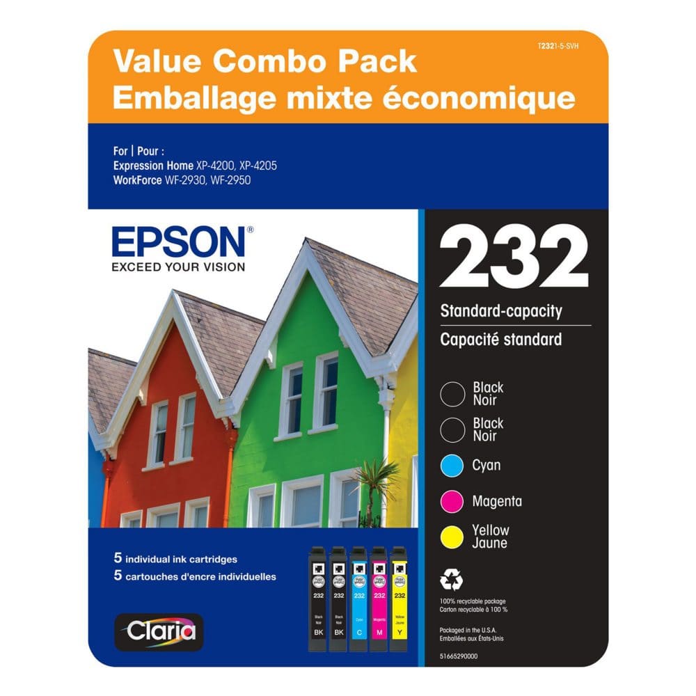 Epson T232 Dual Black and Color Ink Cartridge Standard Capacity Club Pack - Ink Cartridges - ShelHealth