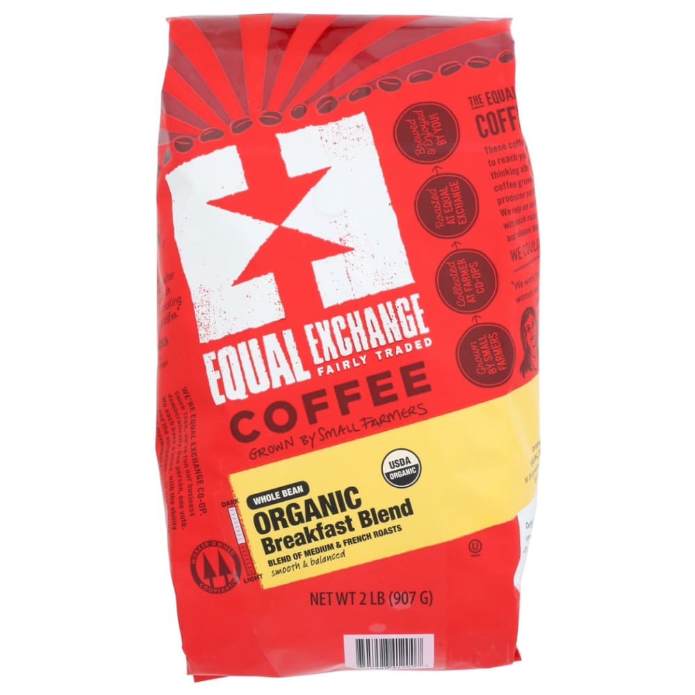 EQUAL EXCHANGE: Coffee Whole Bean Breakfast Blend Organic 2 LB - Beverages > Coffee Tea & Hot Cocoa - EQUAL EXCHANGE