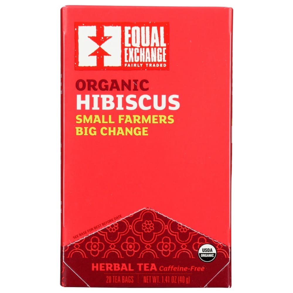 EQUAL EXCHANGE: Organic Hibiscus 20 bg (Pack of 5) - Beverages > Coffee Tea & Hot Cocoa - EQUAL EXCHANGE