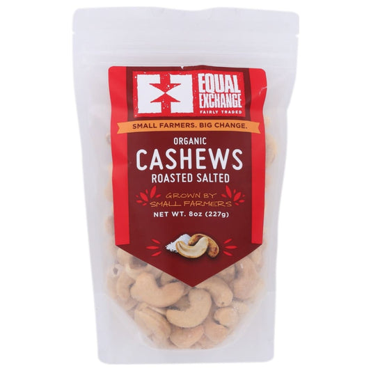 EQUAL EXCHANGE: Organic Roasted Salted Cashews 8 OZ (Pack of 3) - Nuts - EQUAL EXCHANGE
