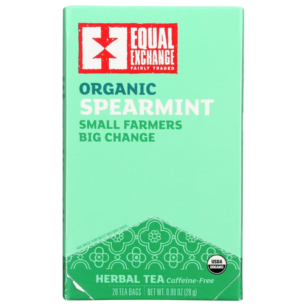 EQUAL EXCHANGE: Spearmint Tea 20 bg (Pack of 5) - Beverages > Coffee Tea & Hot Cocoa - EQUAL EXCHANGE