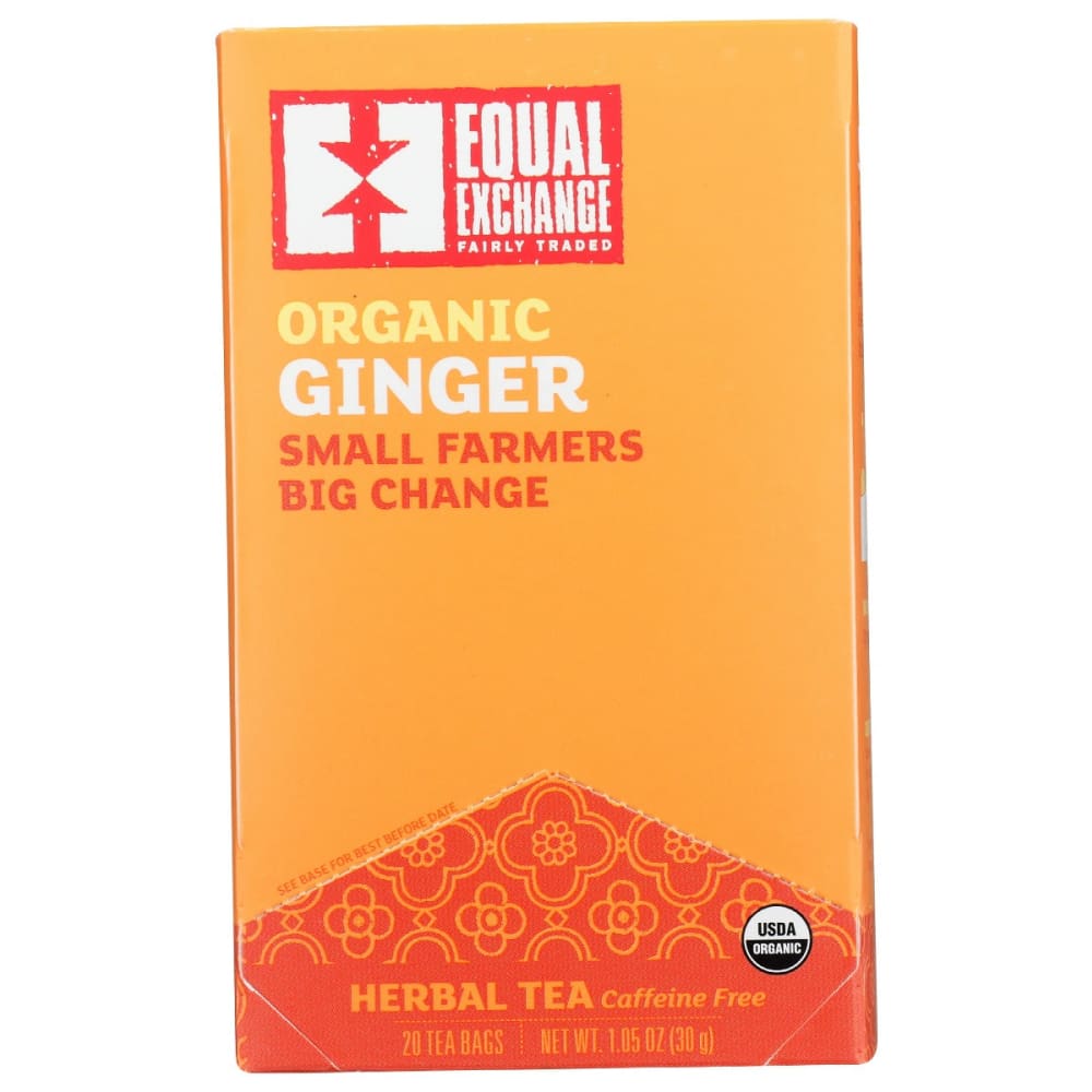 EQUAL EXCHANGE: Tea Ginger Organic 20 bg (Pack of 5) - Beverages > Coffee Tea & Hot Cocoa - EQUAL EXCHANGE