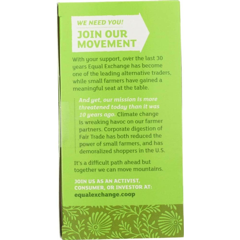 EQUAL EXCHANGE Equal Exchange Tea Jasmine Green Org, 20 Bg