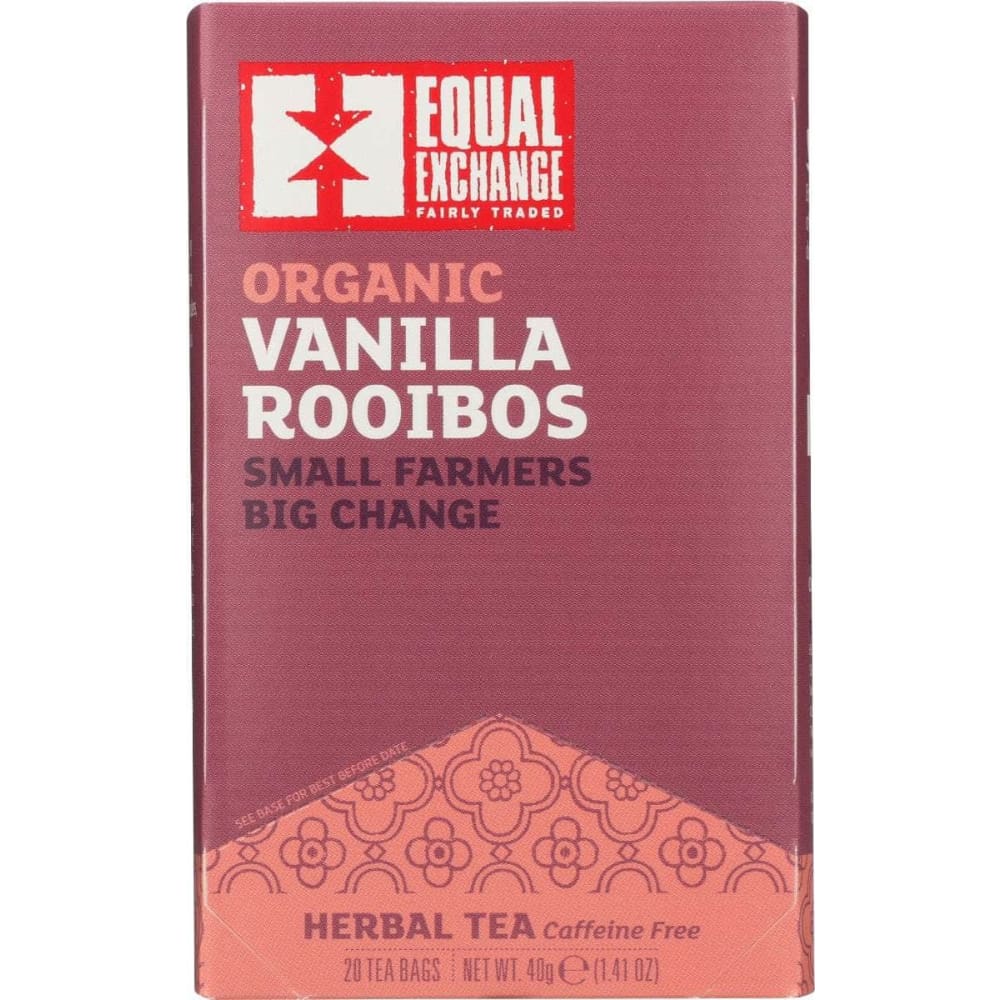 EQUAL EXCHANGE Equal Exchange Tea Vanilla Rooibos Org, 20 Bg
