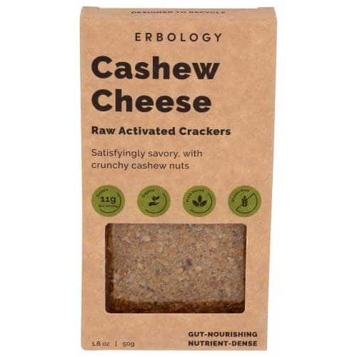 ERBOLOGY Grocery > Snacks > Crackers > Crackers Snack & Sandwich ERBOLOGY Crackers Cashew Cheese, 1.8 oz