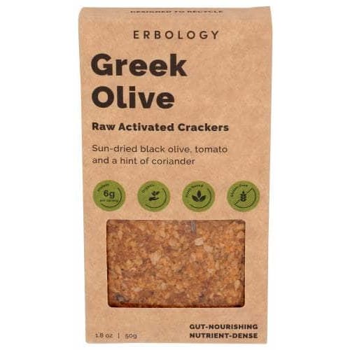 ERBOLOGY Grocery > Snacks > Crackers ERBOLOGY Crackers Greek Olive, 1.8 oz