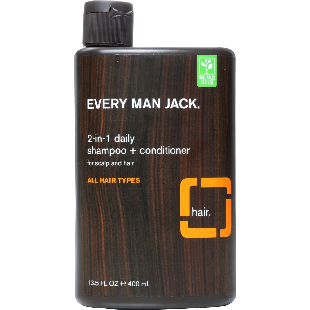 EVERY MAN JACK: 2-in-1 Daily Shampoo + Conditioner 13.5 oz - Beauty & Body Care > Hair Care > Shampoo & Shampoo Combinations - EVERY MAN