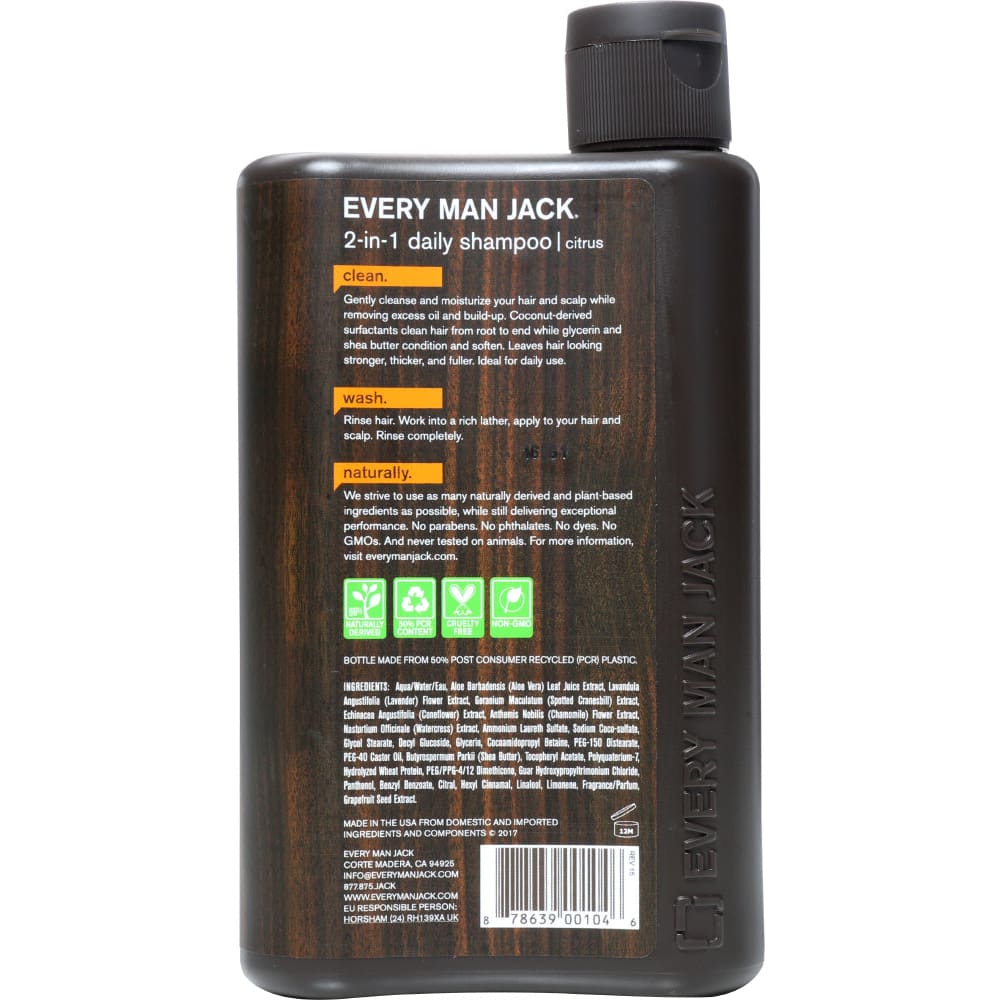 EVERY MAN JACK: 2-in-1 Daily Shampoo + Conditioner 13.5 oz - Beauty & Body Care > Hair Care > Shampoo & Shampoo Combinations - EVERY MAN