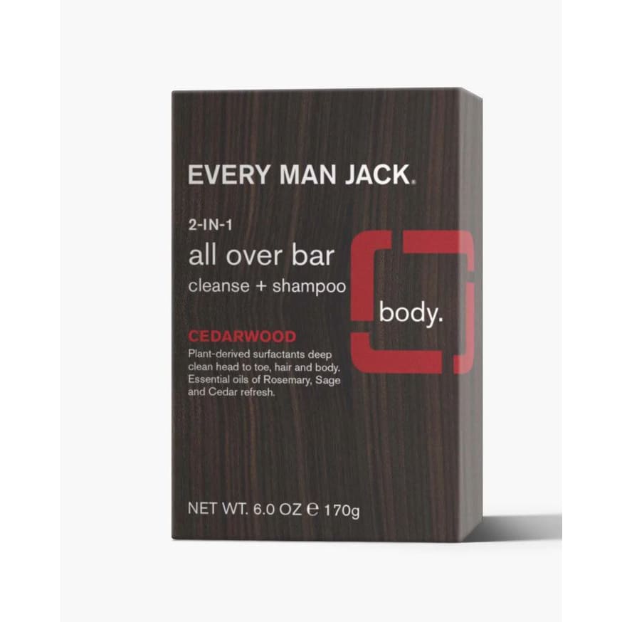 EVERY MAN JACK: Cedarwood 2in1 All Over Bar 6 oz (Pack of 4) - EVERY MAN JACK