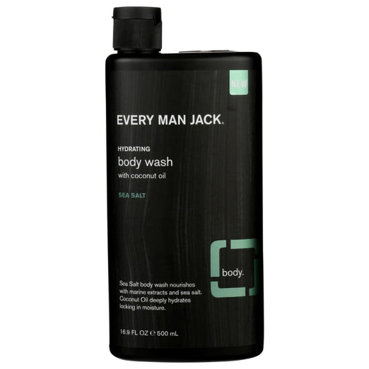 EVERY MAN JACK: Sea Salt Body Wash 16.9 oz (Pack of 4) - Beauty & Body Care > Soap and Bath Preparations > Body Wash - EVERY MAN JACK