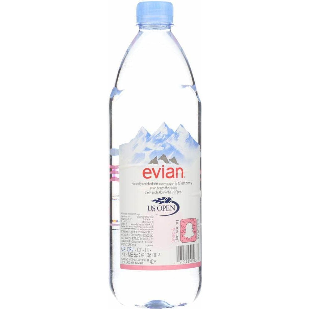 Evian Evian Natural Spring Water PET Loose, 1 lt