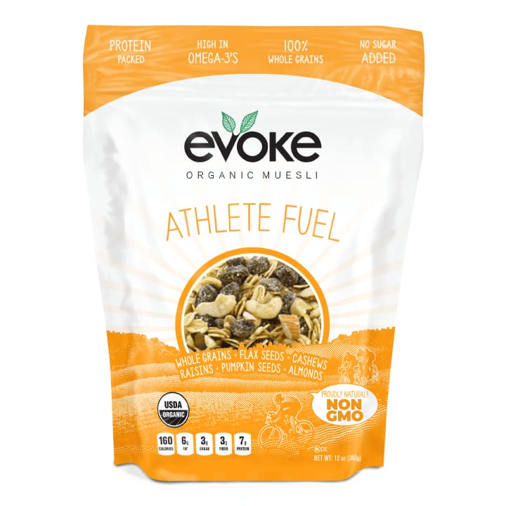 EVOKE HEALTHY FOODS: Athlete Fuel Organic Muesli 12 oz (Pack of 4) - Nuts - EVOKE HEALTHY FOODS